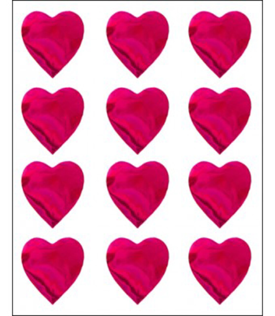 Red Foil Heart Stickers – 560 Pack | Valentine’s Day Classroom Rewards, Crafts & Scrapbooking